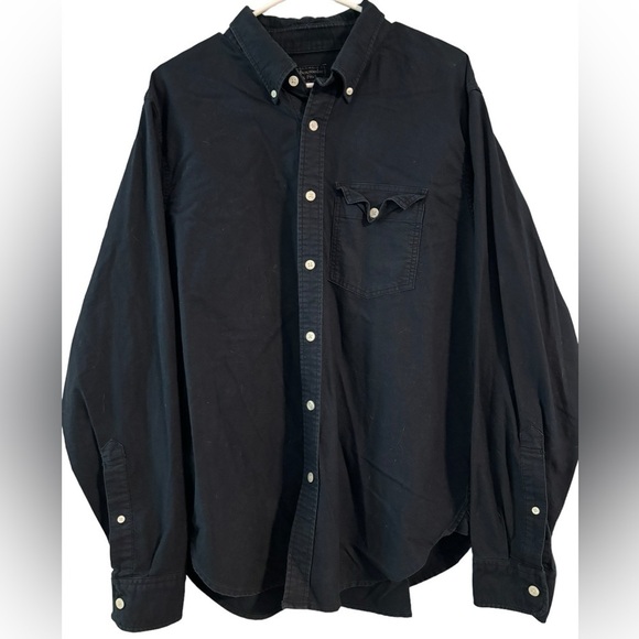 Abercrombie and Fitch Men's XXL, Dark Blue, Button Collar, Button Up Oxford EUC - Picture 12 of 13